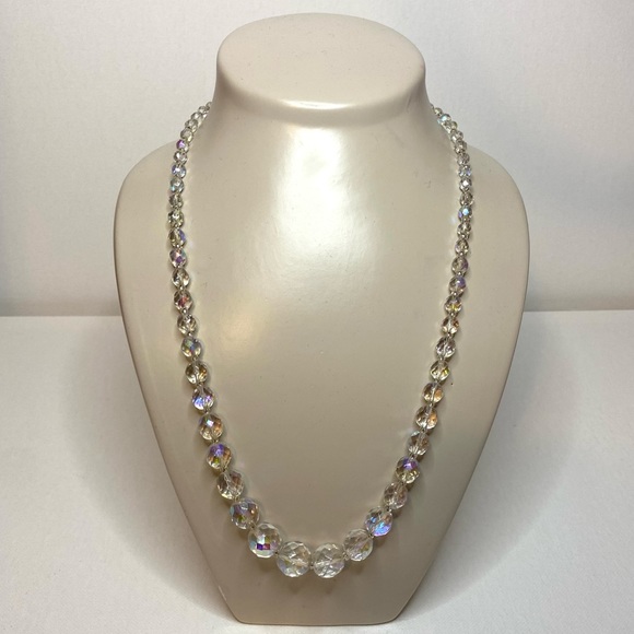 Vintage Jewelry - Vintage Aura Borealis Crystal Necklace